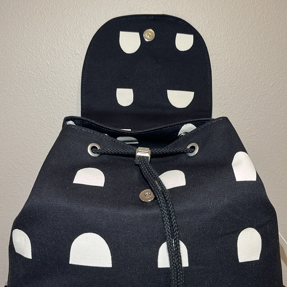 NWT Marimekko Italia Erika Backpack - Black/White - Picture 6 of 16